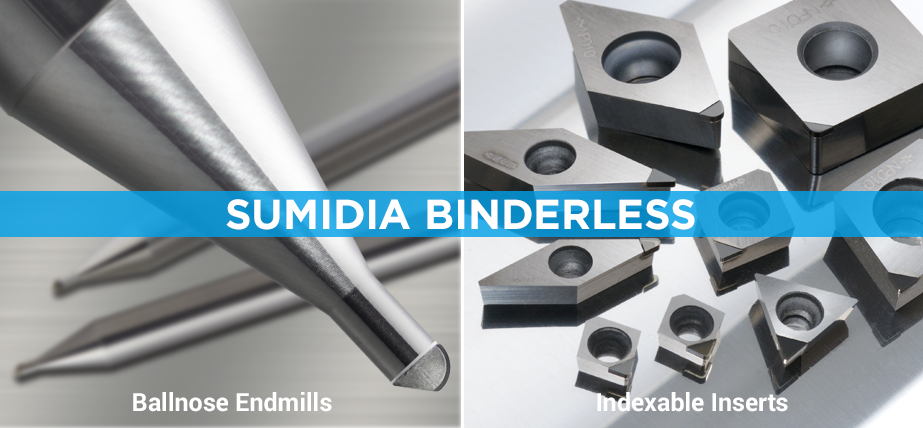 NPDB ดอกเอ็นมิลล์แบบหัวโค้ง SUMIDIA binderless แม่พิมพ์หลักเก็บผิวสุดท้าย